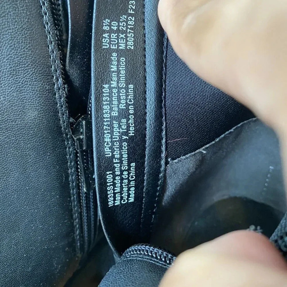 Y2K Chunky Heels Sam/Libby Chelsea Ankle Black Faux Leather Boot Womens 8.5 Goth - Picture 9 of 12